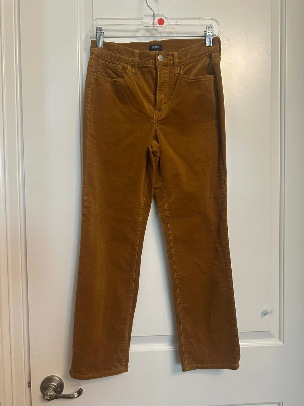 J. Crew Straight-Leg Corduroy Jeans in Camel Brown